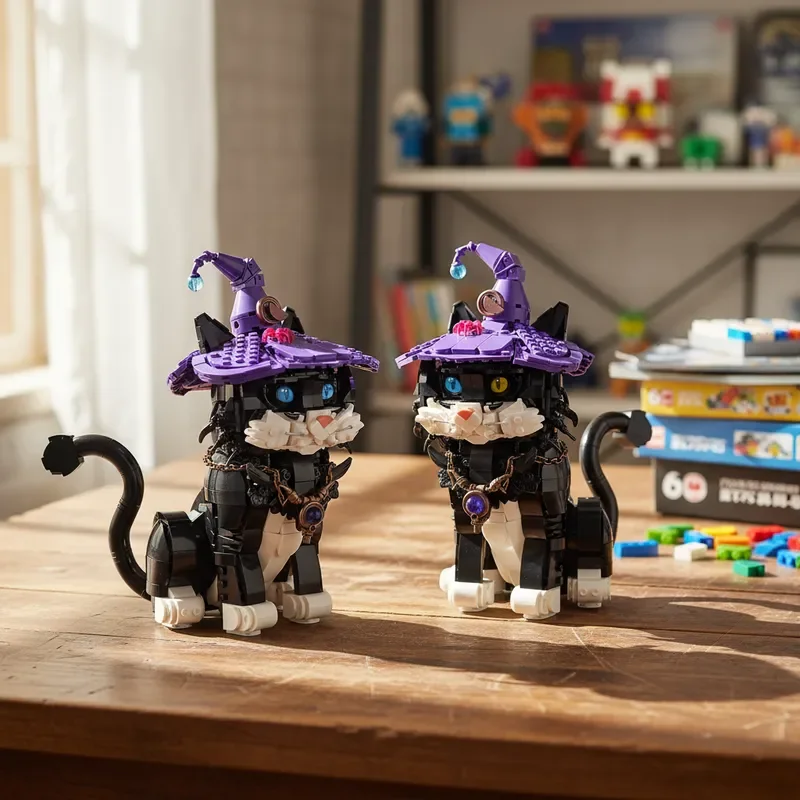 

NEW Creative DIY Magic Movie World Magic Cat Building Blocks Set MOC Assembly Toy For Kids Adult Birthday Christmas Gift 1128pcs