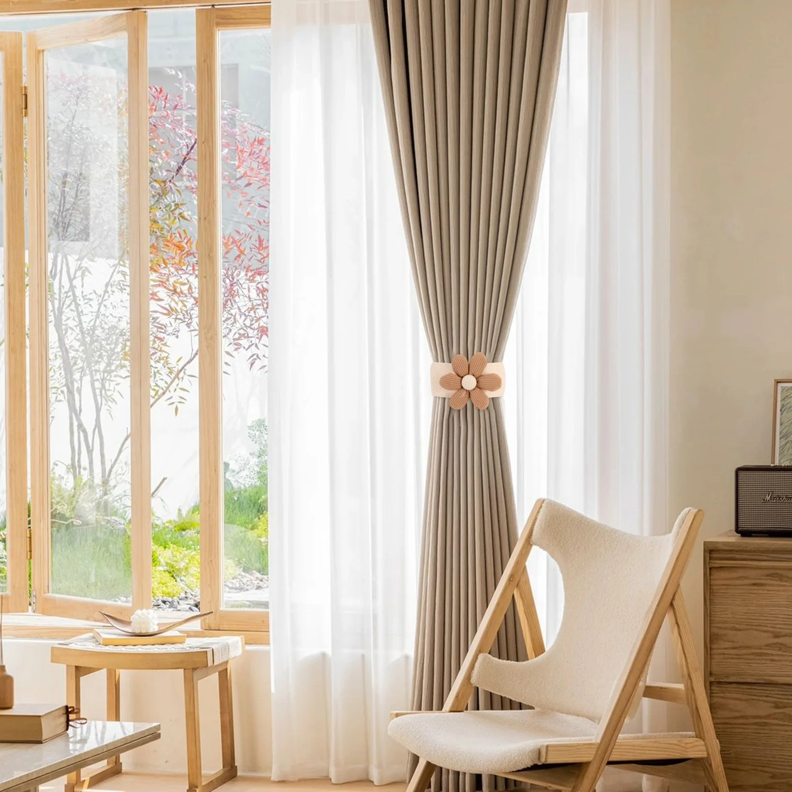 

Flower Curtain Tie for Drapes Stylish Tie Up Design Ideal Nursery Living Room Decor Artificial Flower Curtain Holdback