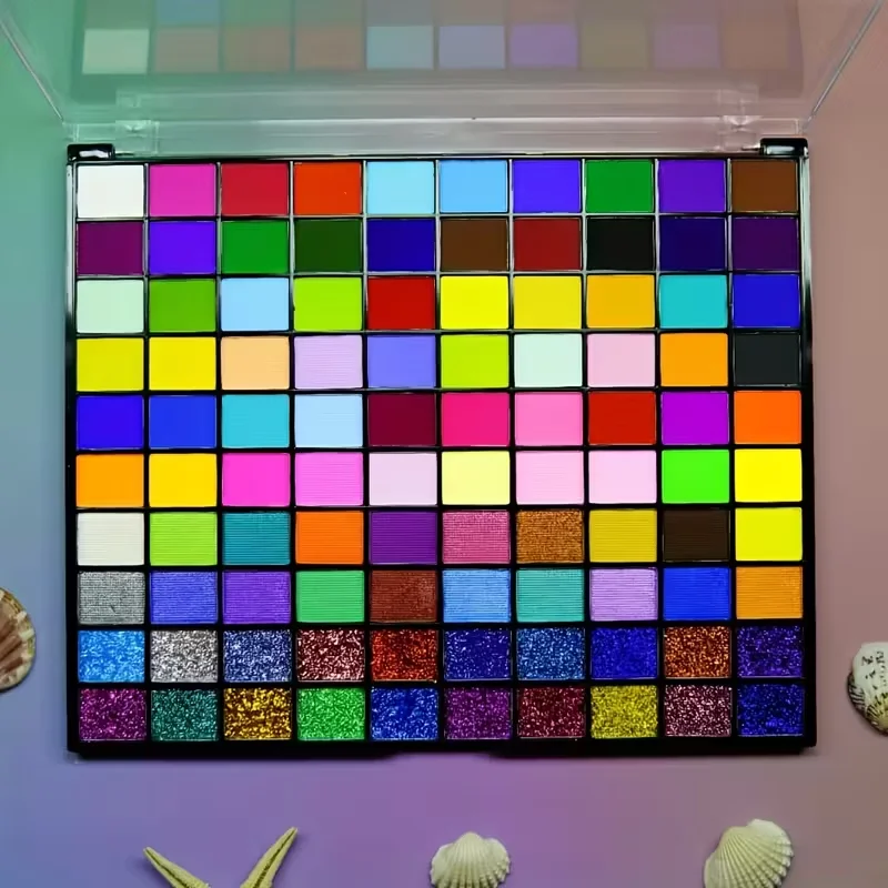 1 قطعة 100 لون رسم الجسم المائي | طلاءات غير لامعة وفلورسنت (تفاعل)، لؤلؤية ولامعة | مثالية للهالوين، Ch #5