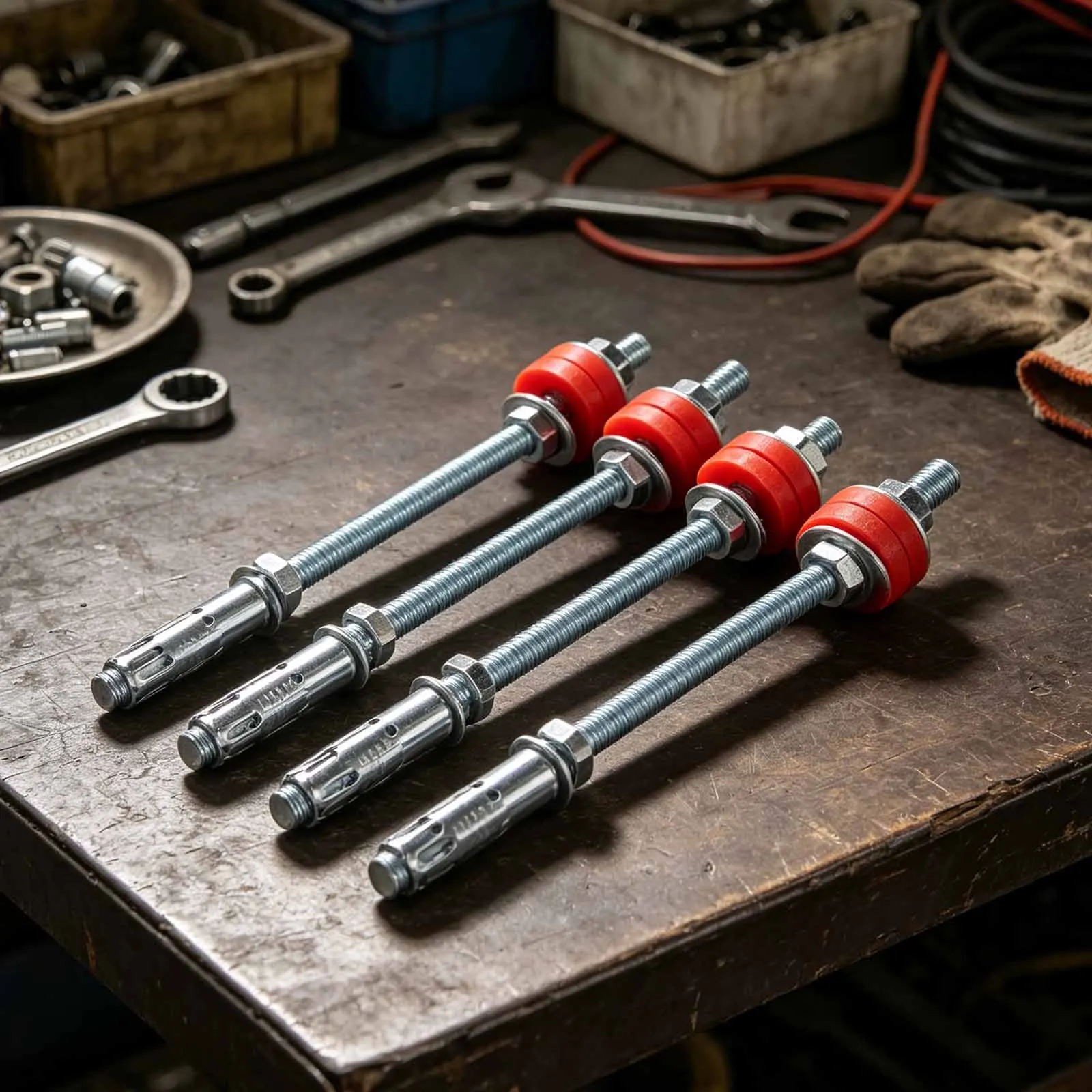 4pcs HVAC-Compatible Vibration Damping Rods for Air Conditioner Units Mounted on Acoustic or Suspended Ceilings