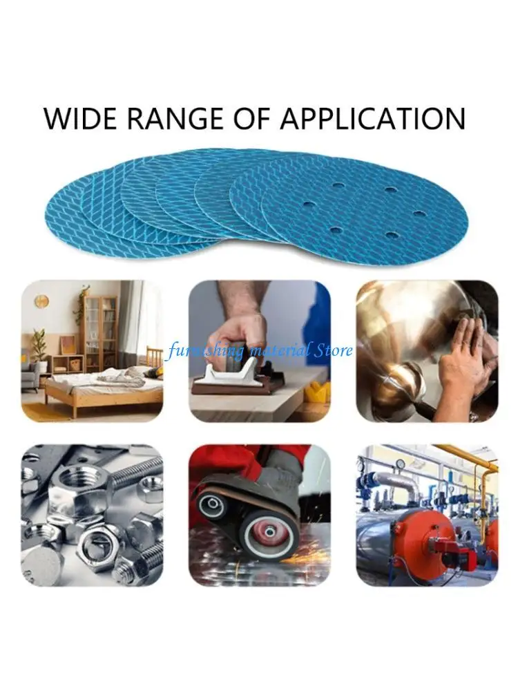

Y5GD 100Pcs Professional Sanding Disc 8 Hole Sandpaper Heavy Abrasive Pad Heat