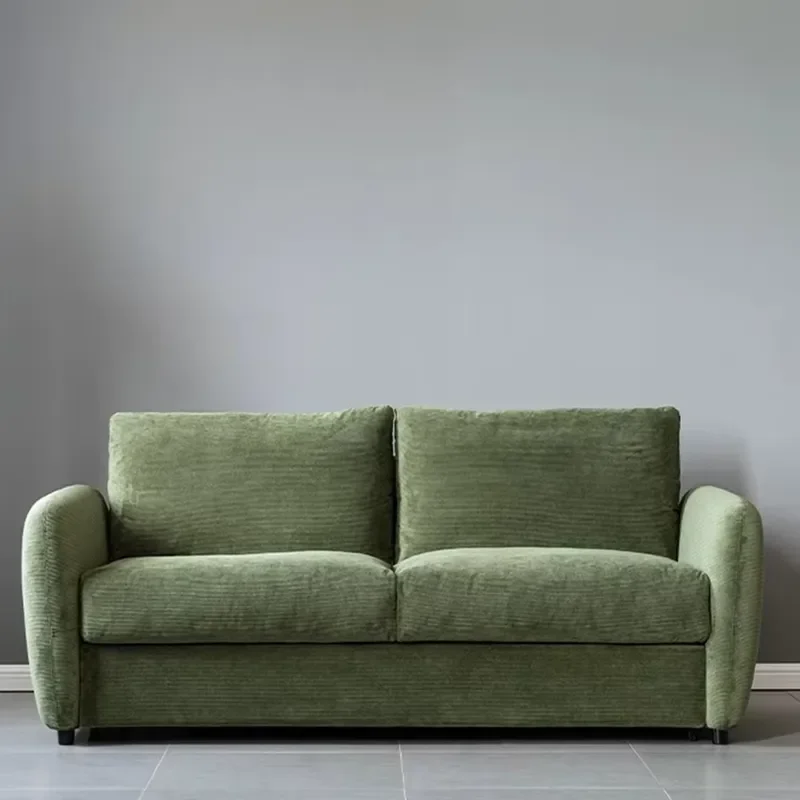 Modern Fabric Convertible Sofa Bed with Metal Frame Foldable Design for Small Space Living Room Home Furniture 3-Seater