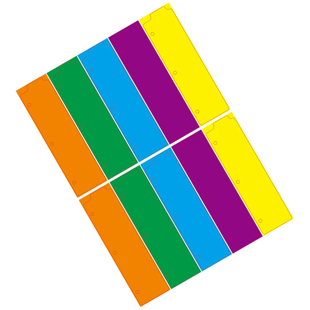 

10Pcs Binder Dividers ABS Material Colored Mini Notebook Tabs File Scrapbook Index Dividers for Diary Reports Organizer