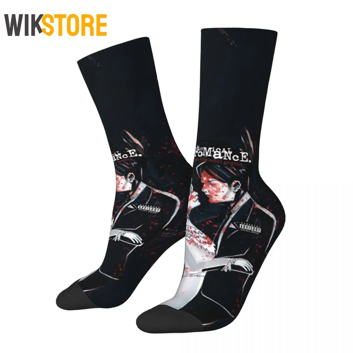 Autumn Winter Funny Unisex My Chemical Romance Socks Non-slip Football Socks Breathable Cute Sock