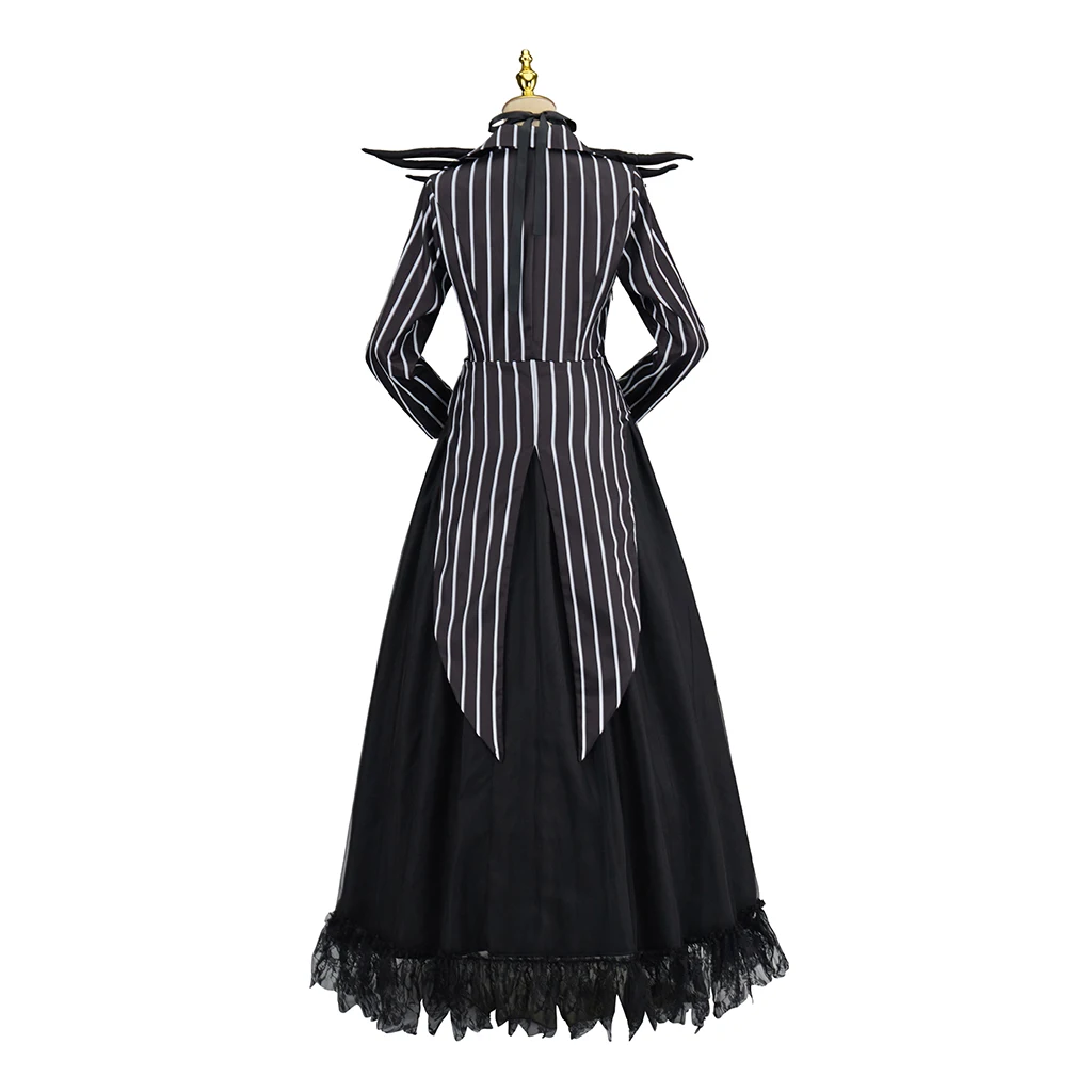 jack skellington Cosplay Medieval Steampunk Gothic Dress Scary Costumes Women's Halloween Costumes Carnival Clothes Ladies