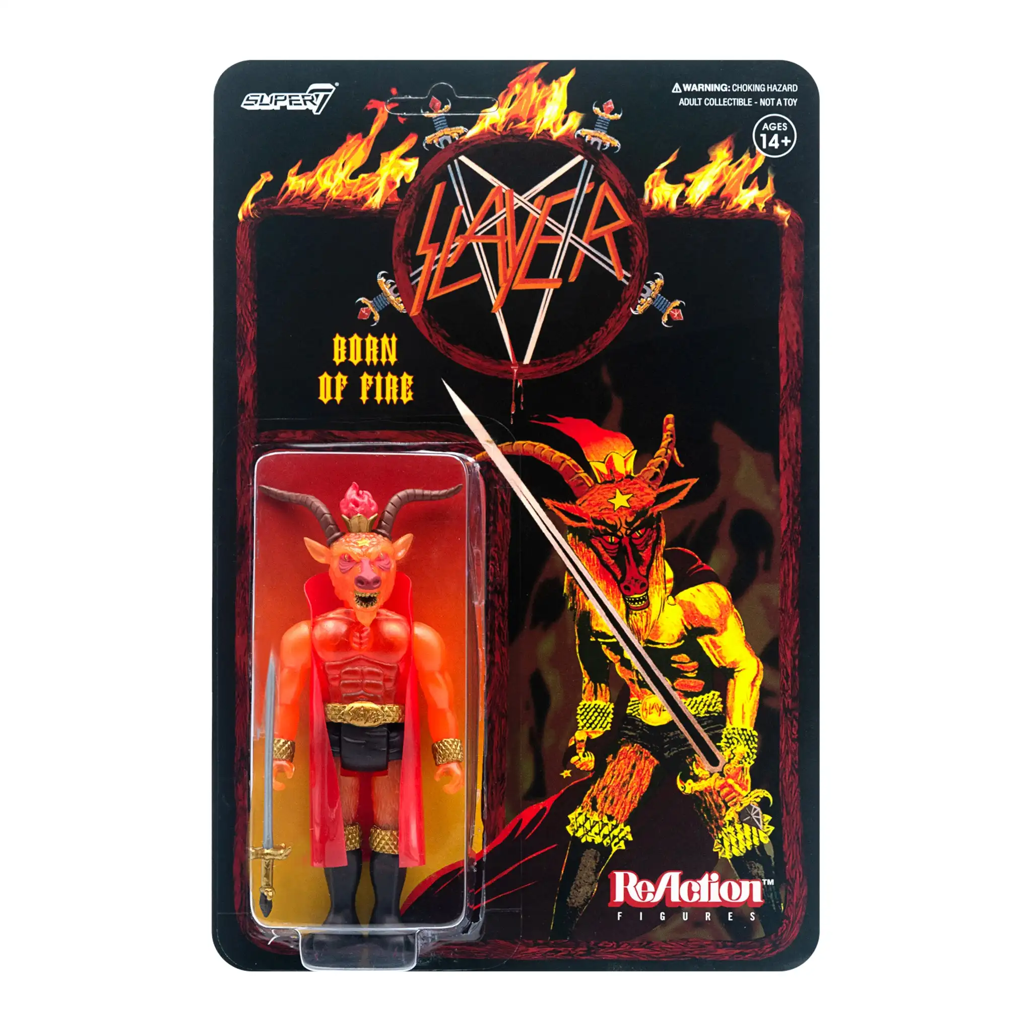 Super7 Slayer Minotaur Born of Fire Action Reaction Figure Model Collectible Figurines Boys Monsters Toy Children's Day Gift Toy