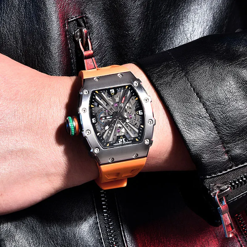 Лучший бренд PAGANI DESIGN Мужские часы VH65 Полые кварцевые наручные часы 42 мм Хронограф Водонепроницаемые часы из нержавеющей стали для мужчин