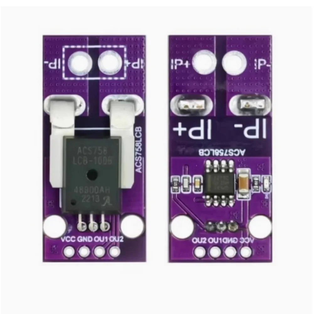 50A 100A Sensor ACS758LCB Sensor Easy Mounting Footprint Inline Current Sensing Advanced Noise Filtering Module