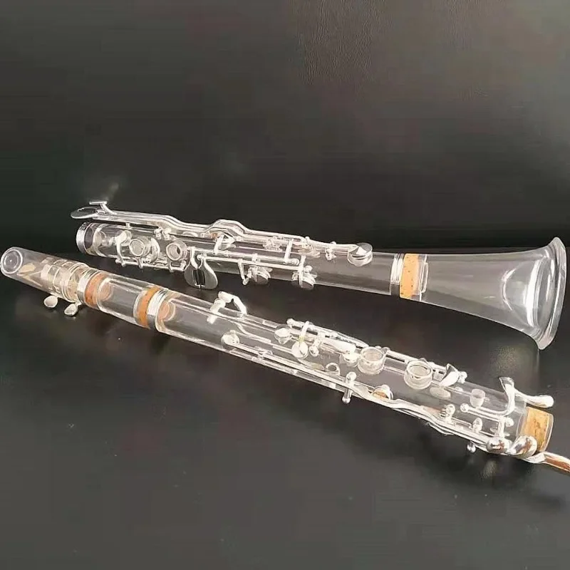 Transparent Clarinet G 18/20 Key Silver Plated Instrument