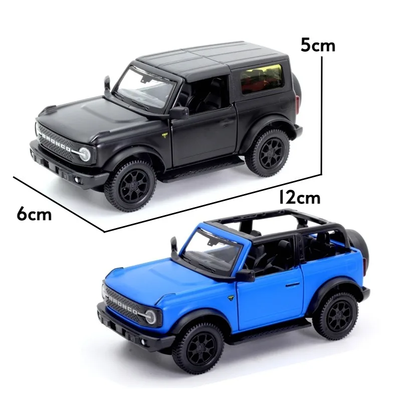 Simulatie 1/36 Ford Bronco 2023 Legering Model Auto Mustang GT Pickup Truck Speelgoed Pull Back Collectie Miniatuur Voiture Jongen Gift