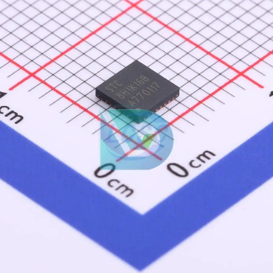 STC8H1K16-36I-QFN32 Chip, 16KB, 1.25KB Flash 29, 1.9V a 5.5V, Série 51, QFN-32-EP, 4x4, MCU, MPU, SOC, Novo, Original