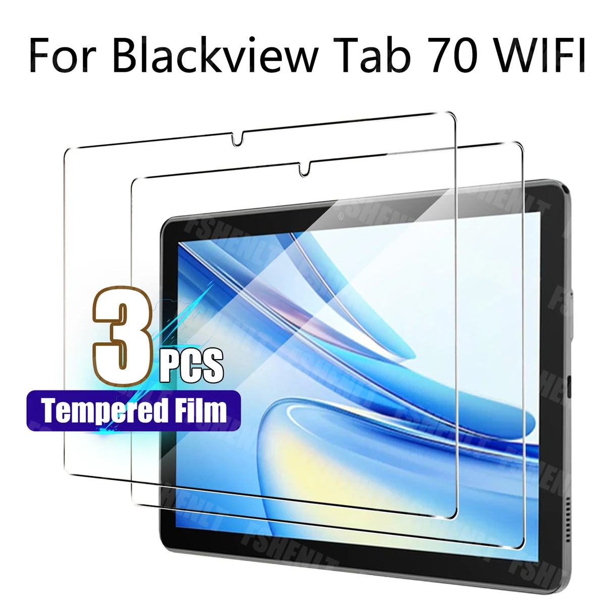 Screenprotector voor Blackview Tab 70 WiFi (10,1 inch) 2023 HD Transparant 9H hardheid Antikras Tablet Gehard glasfilm