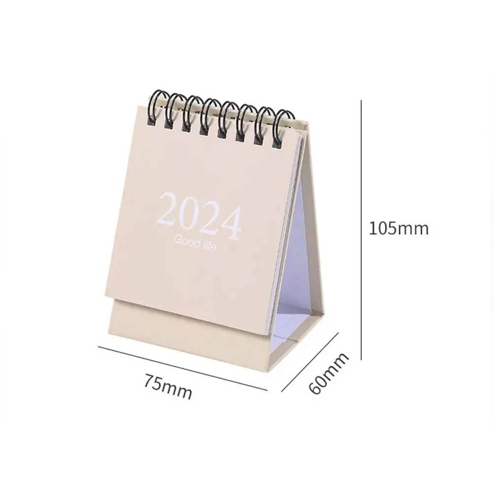 1 PCS Minimalism 2024 Calendar Durable Standing Flip Calendar Simple Schedule Planner For Festival Gifts