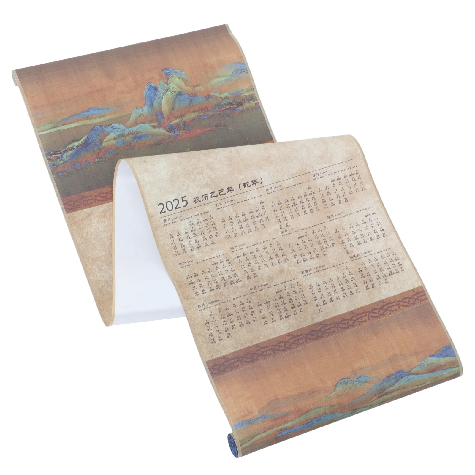 

Blank Wall Calendar 2025 Chinese Calligraphy Paper Home Decoration Painting Writing Supply Hanging Scroll Xuan Paper For Drawing
