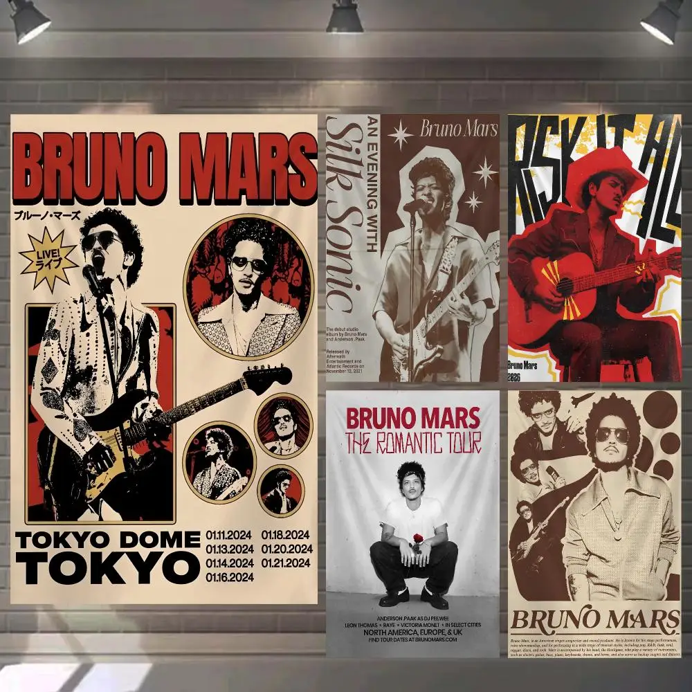 B-Bruno M-Mars Tapestry Microfiber Background Art Decor For Bedroom Living Room Bar Garden Outdoor Festival Wall Deco