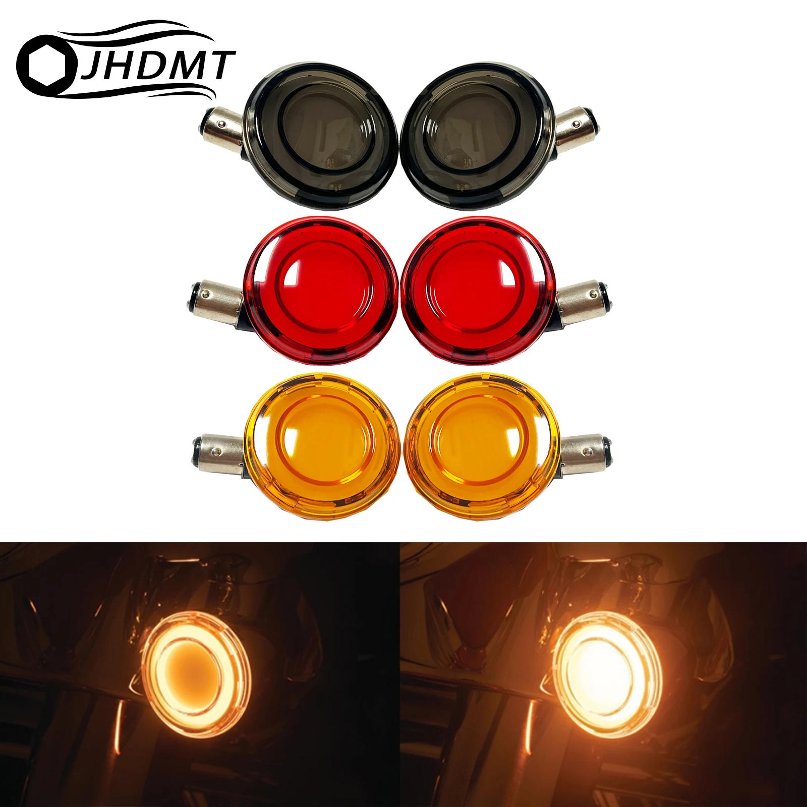 Motorcycle 1157 Bullet Style LED Indicator Front Turn Signal Light For Harley Touring Breakout CVO Road Glide Fat Boy Softail