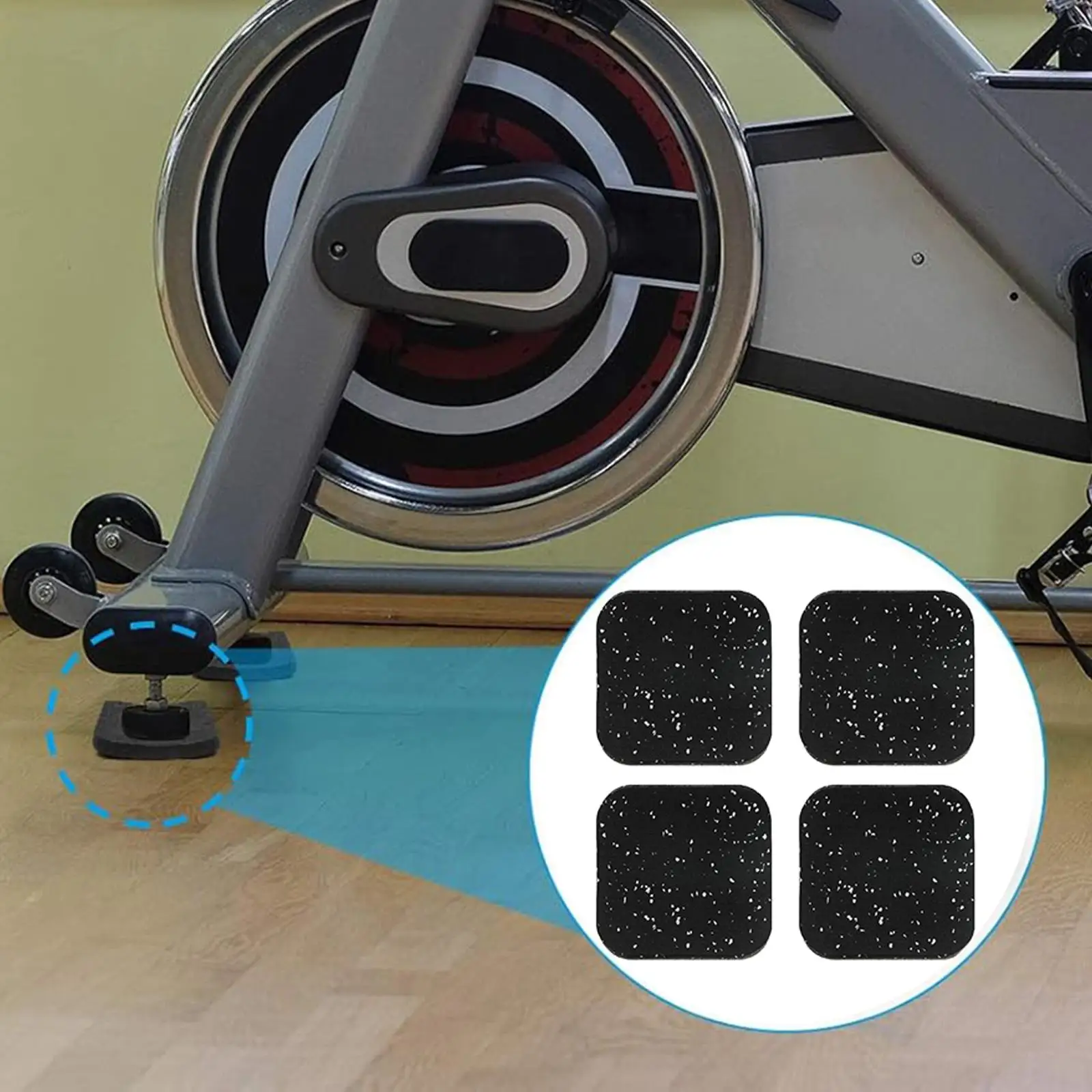 Exercise Equipment Mat Durable Non Slip Rubber Treadmill Mat for Cycling Roller and Dumbbell Rack