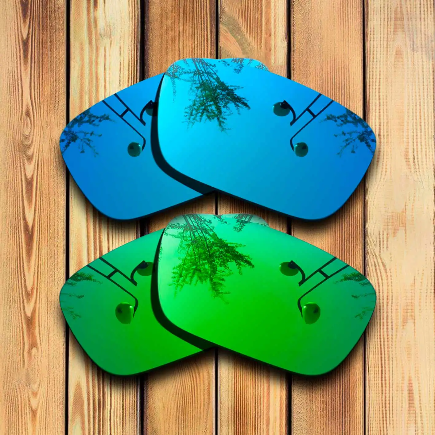 

100% Precisely Cut Polarized Replacement Lenses for jury Sunglasses Blue& Green Combine Options