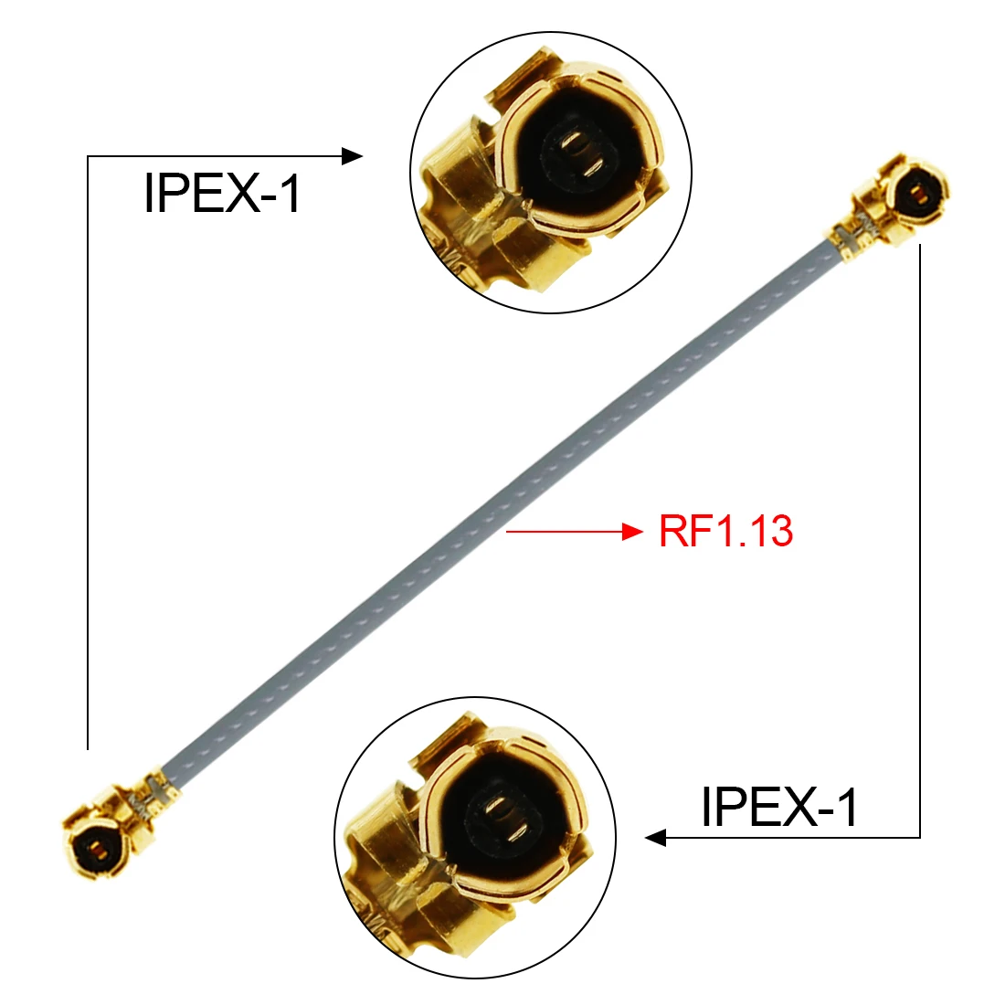 

1PC UFL/IPX to UFL/IPX Connector 1.13mm Cable 15cm long sSoldering Welding Type NEW