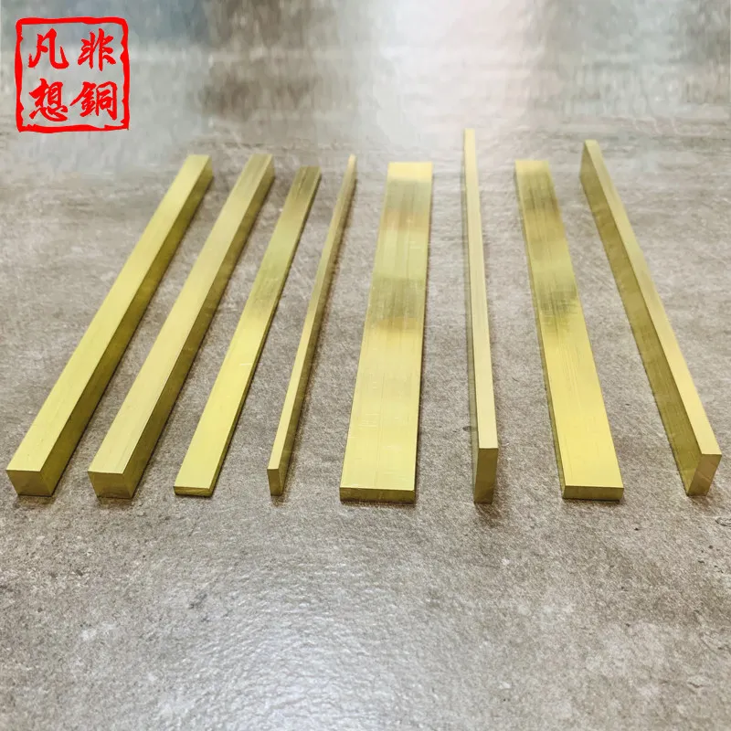 Length 500mm Brass Row Plate Brass Strip H59 Brass Bar Thickness 3mm~10mm customized service
