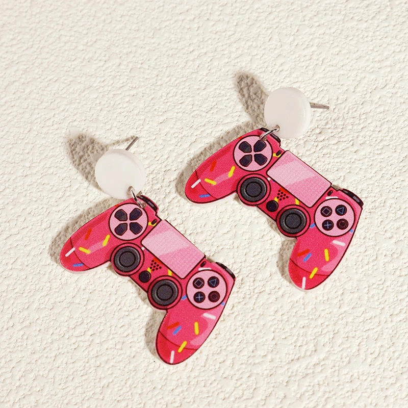 Earrings For Women Girls Hip Hop Cute Exaggeration Special Creativity Jewelry Game Controller Rubik's Cube Arcade Roller Skating