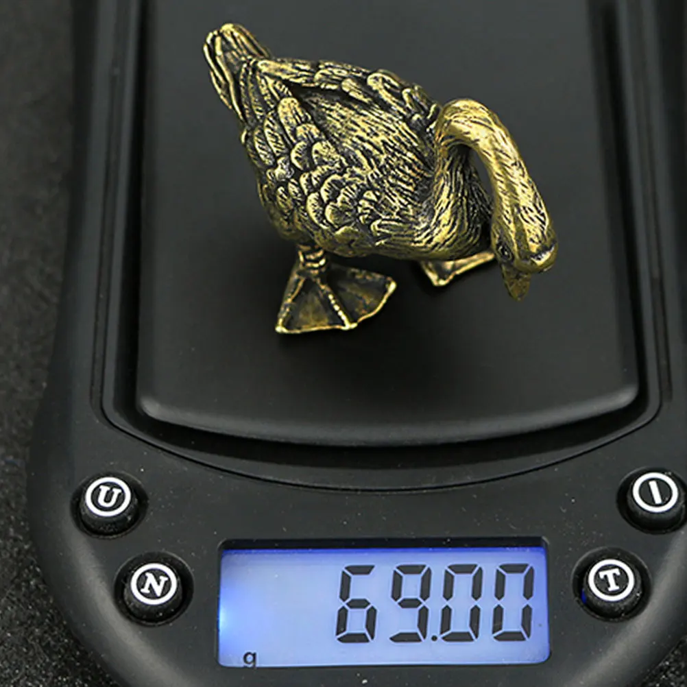 

Brass Tea Pet Copper Decor Swan Statue Hand Carved Figurine Home Desk Car Dashboard Fengshui Ornament Premium