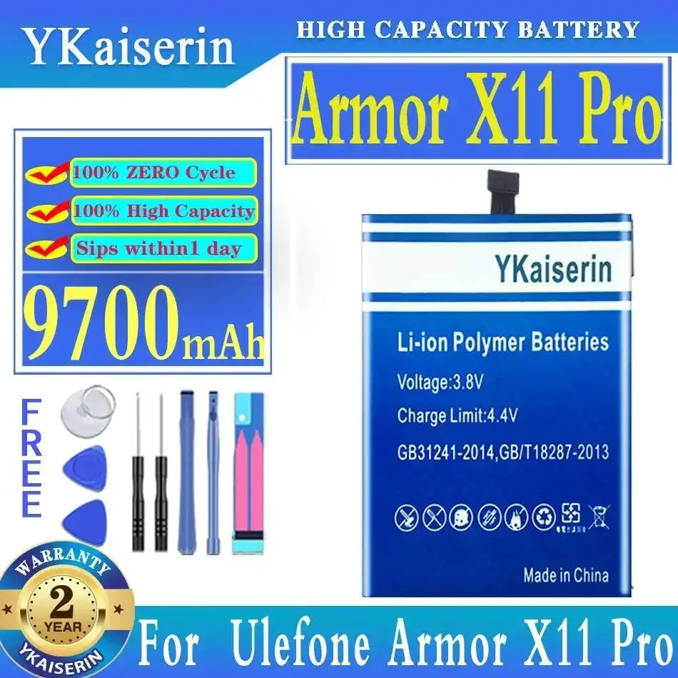 

Premium Replacement Lightweight For Ulefone Armor X11 Pro X11pro 3105 Mobile Phone Battery 9700Mah