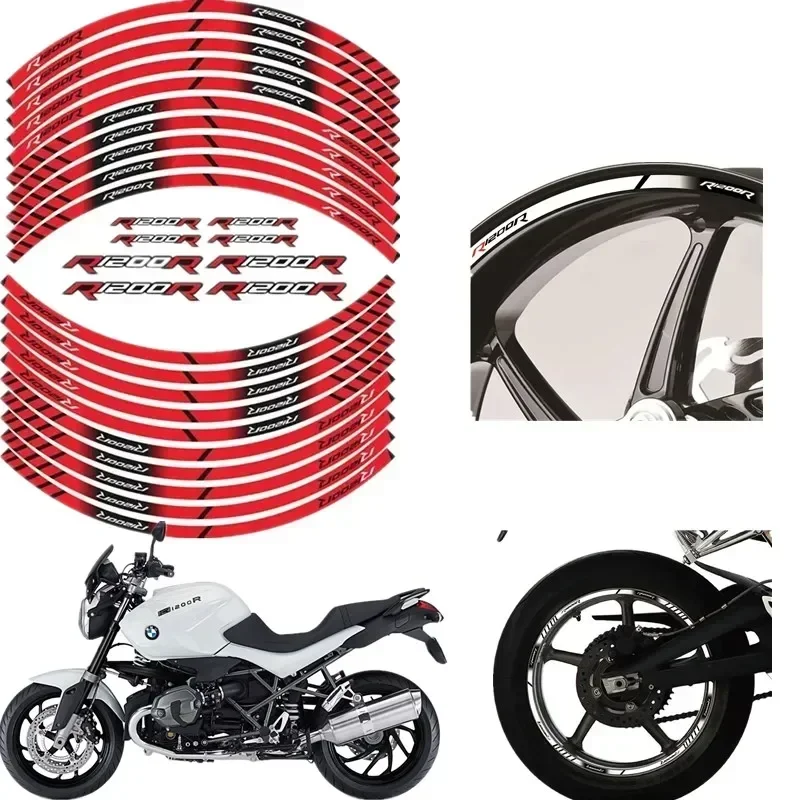 FOR BMW R1200R Motorcycle Parts Contour Wheel Decoration Decal Sticker - 3 Motor