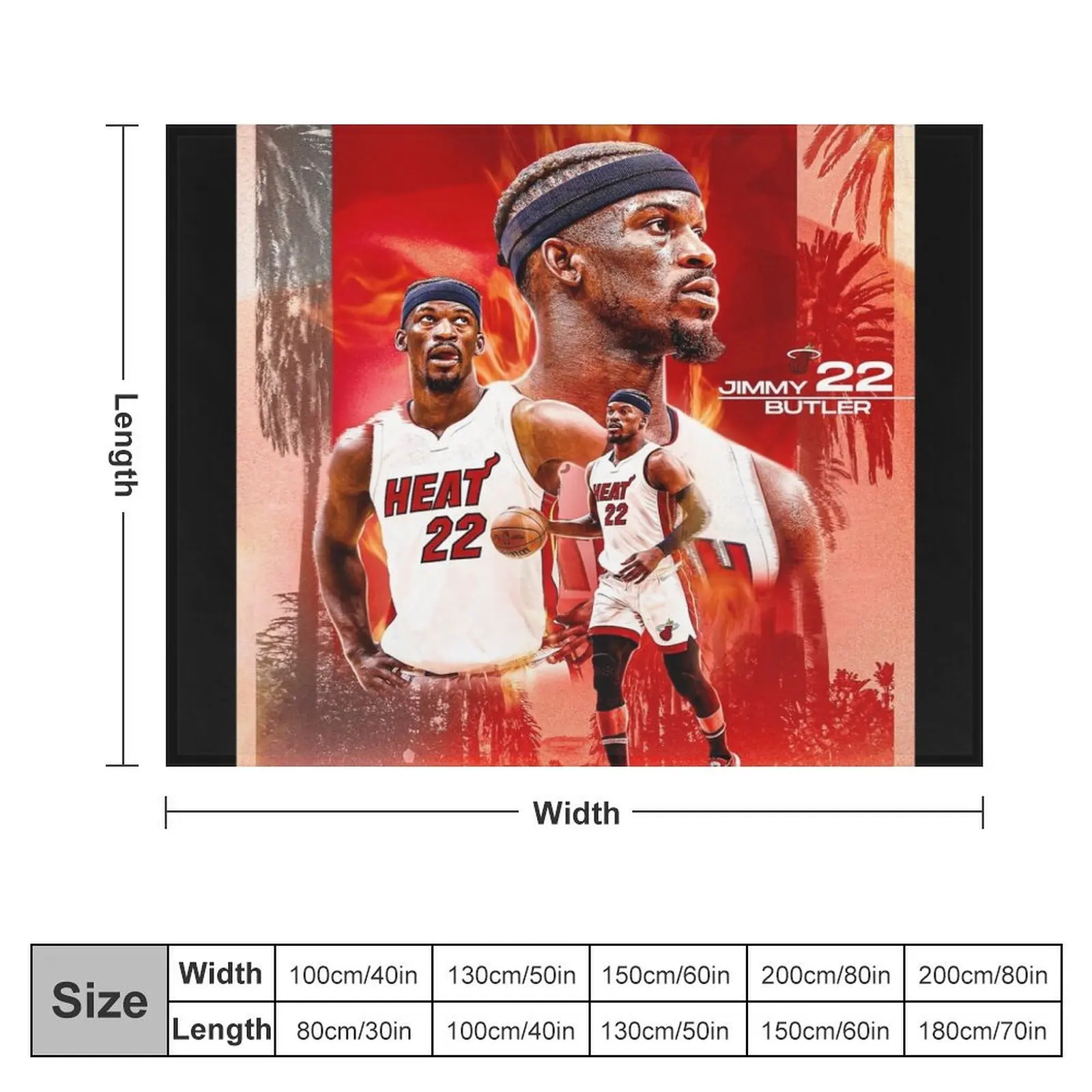 Jimmy Butler 22 GOAT Throw Blanket Personalized Gift Soft Big Blankets