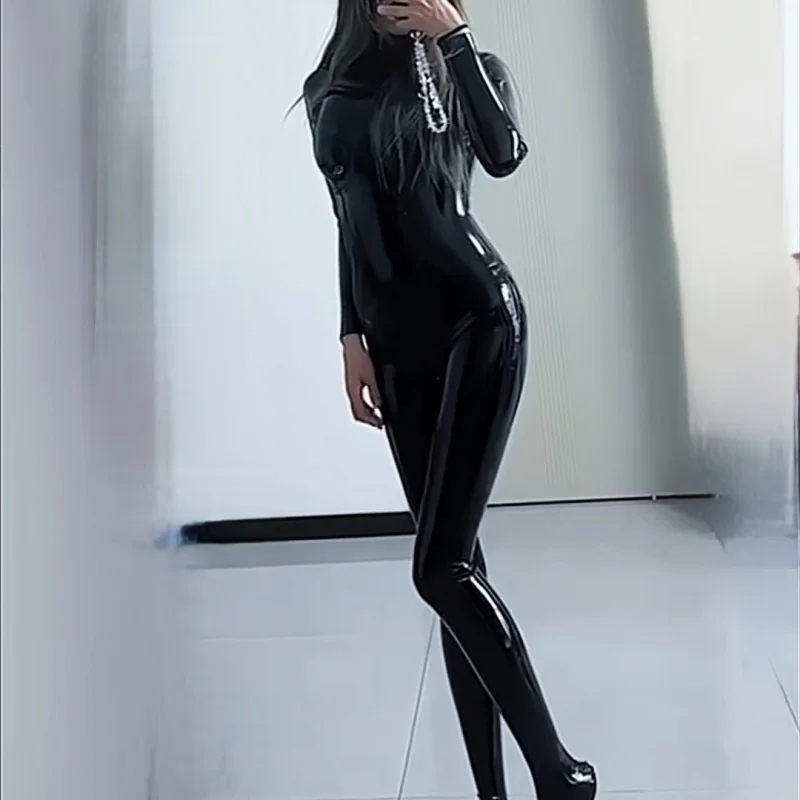 

Latex Bodysuit Full Body High Elastic Catsuit With Zipper