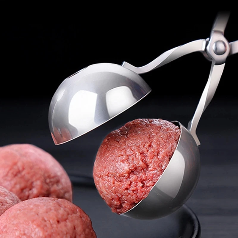 Stainless Steel Rice Meat Dumpling Machine Fish Balls Shrimp Balls Rice-Meat Dumplings Making Tool Clip Kitchen Gadget