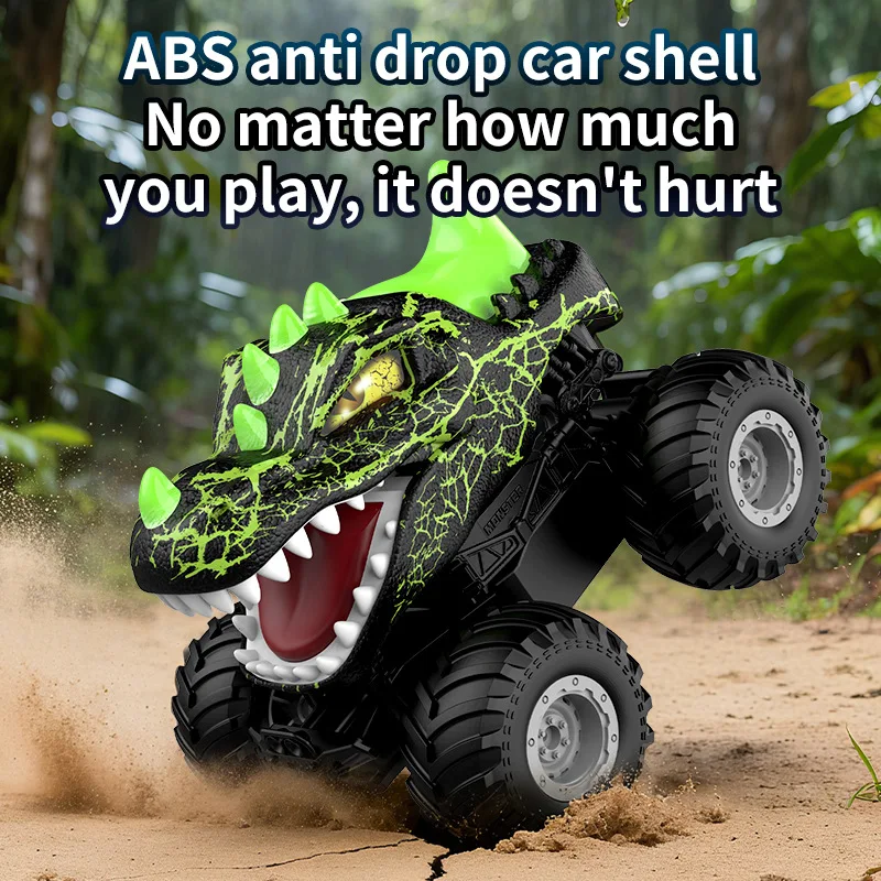 Cool Stuff Toy Car Regalo divertente: modello di auto telecomandata con dinosauro Kawaii, auto da arrampicata fuoristrada Rc, camion dei mostri, giocattoli per bambini
