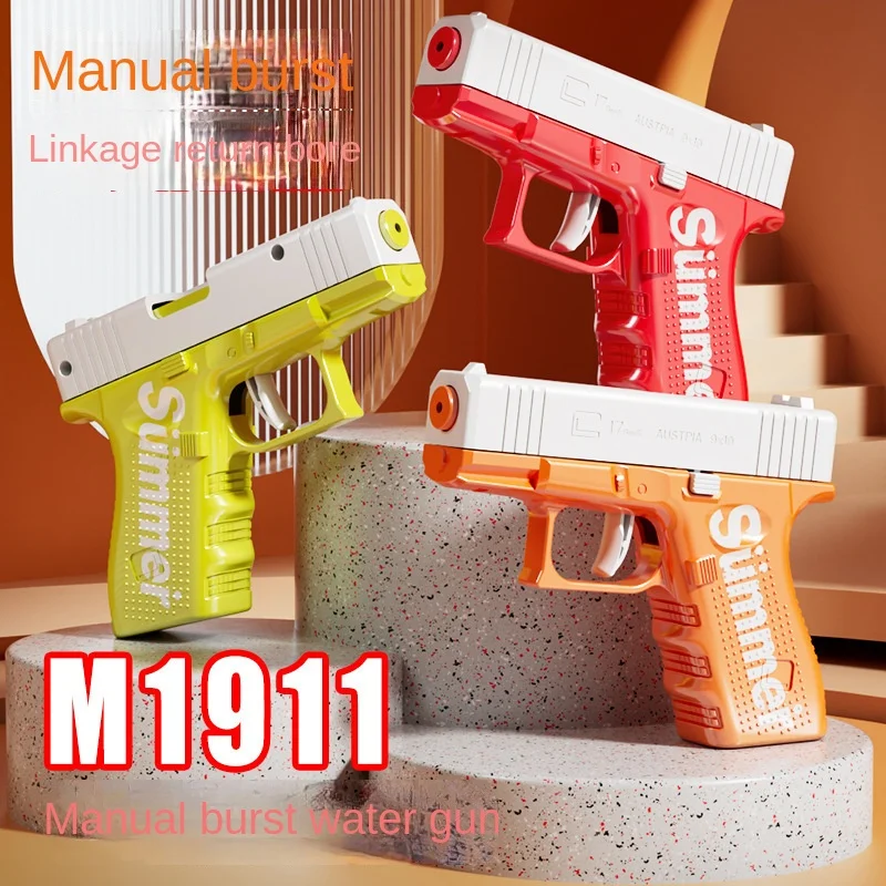 Mini Glock water gun automatic rebore spray long range water pistol children's water toy