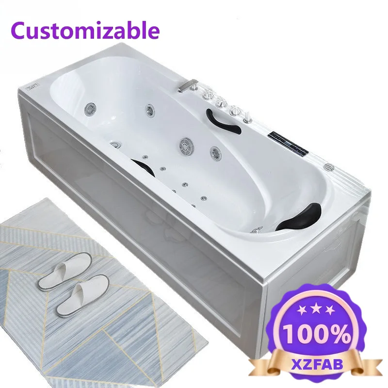 Factory Direct 2026 Small Apartment Thickened Acrylic Bathtub, Adult Bathtub, Surf Massage,  Luxury Smart Bathtub