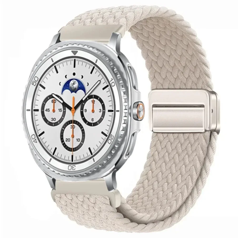 حزام مضفر من النايلون لساعة سامسونج جالاكسي 8 44 ملم 40 ملم كلاسيكي 46 ملم سوار مغناطيسي مريح لساعة جالاكسي الترا 2025 47 ملم #5