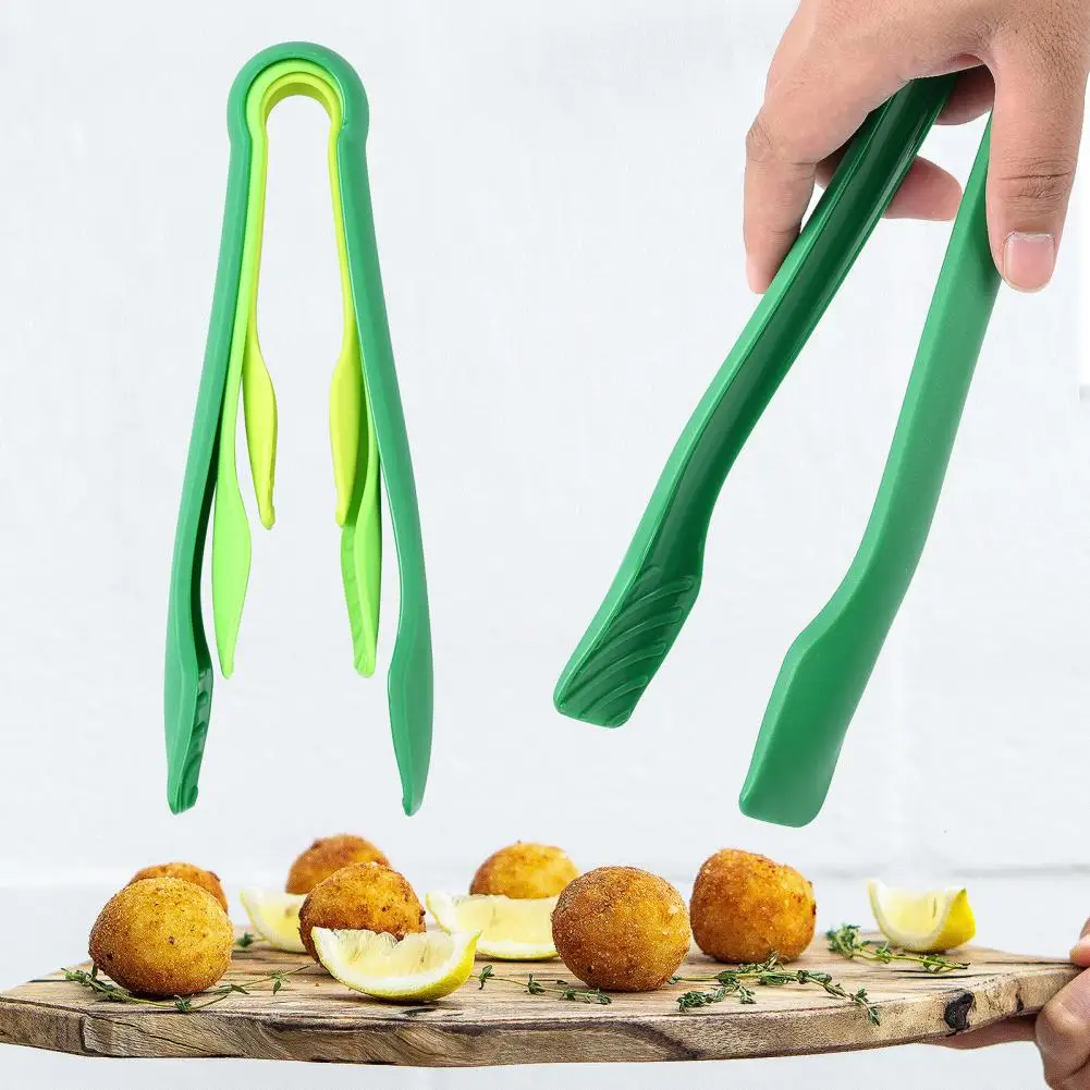 Food Tongs Food Clip Set with Non-slip Handles Heat-resistant Kitchen Tongs for Salad Bread Cake Reusable Grill for Cooking