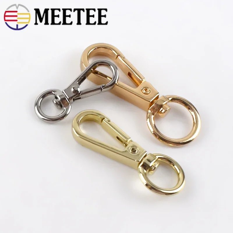 Meetee 10/20Pcs ID8-13mm fibbie per borse in metallo aragosta girevole grilletto clip moschettone borsa appendiabiti portachiavi accessori per