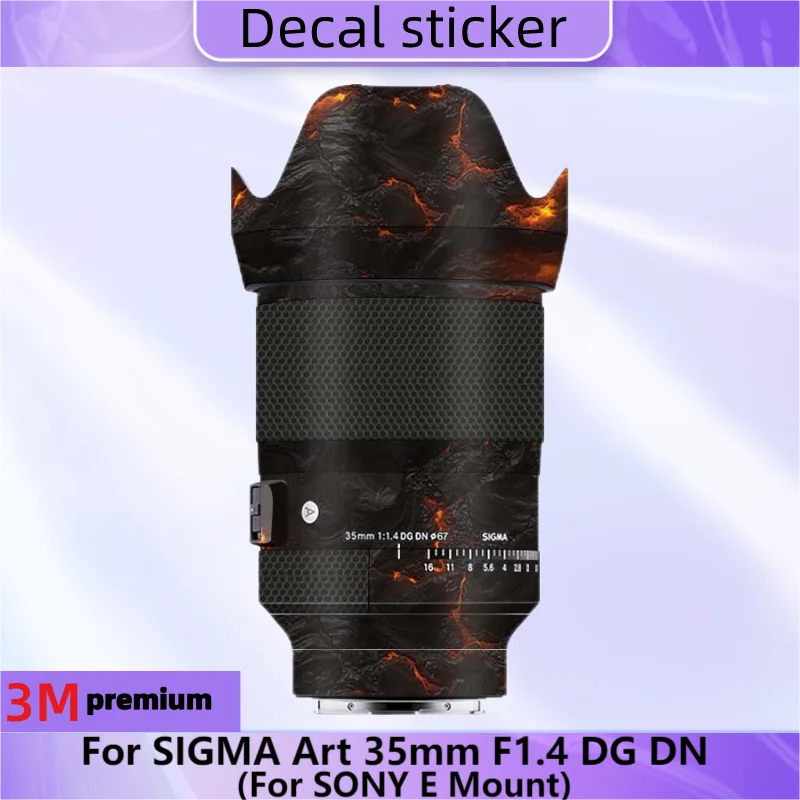 For SIGMA Art 35mm F1.4 DG DN for SONY E Mount Lens Sticker Protective Skin Decal Film Anti-Scratch Protector Coat ART35 F/1.4