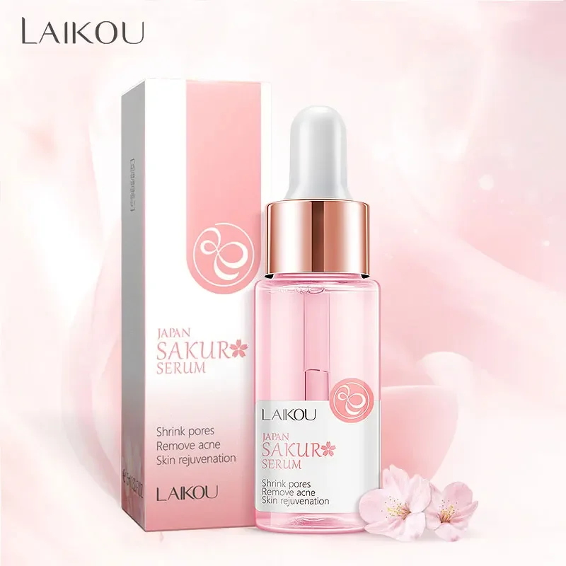 LAIKOU 17ML Sakura Serum Nourish Essense Oil Control Brightening Rejuvenation Skin Whitening Serum Skin Care Facecare