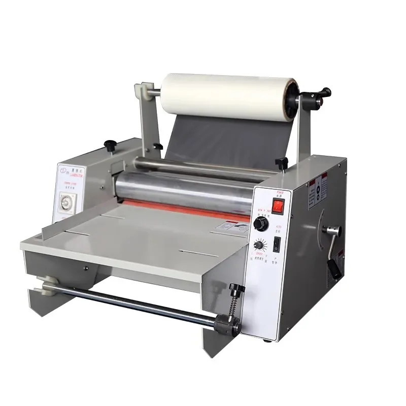 DC-380/Cold Laminator Rolling Machine Single and Double Side Laminating Machine Adjustable Speed Steel Roll Laminating Machine