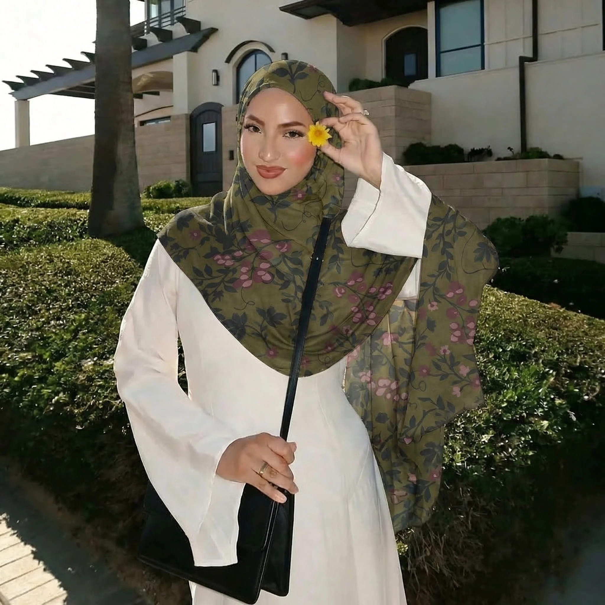 2026 Nieuwe Vrouwen Aquarel Hi - Embroidery Hijab recensie en prijs