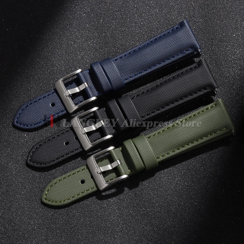 Correa de nailon para reloj Omega, Seiko, Blancpain, Divers, resistente al agua, de liberación rápida, 18mm, 20mm y 22mm
