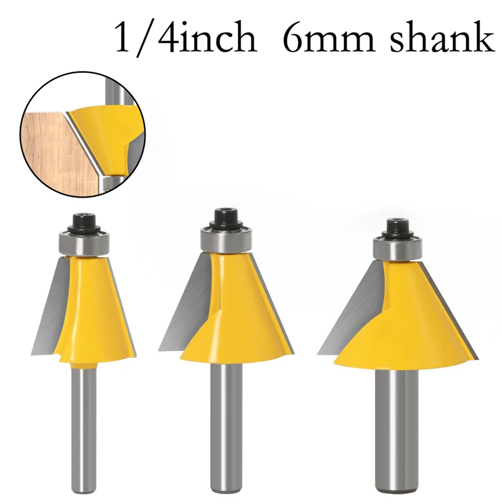 6mm Shank Bevel Router Bit Milling Cutter 15/22.5/30 Degree Chamfer Edge Forming For Power Tools Router Bits Wholesale In Stock