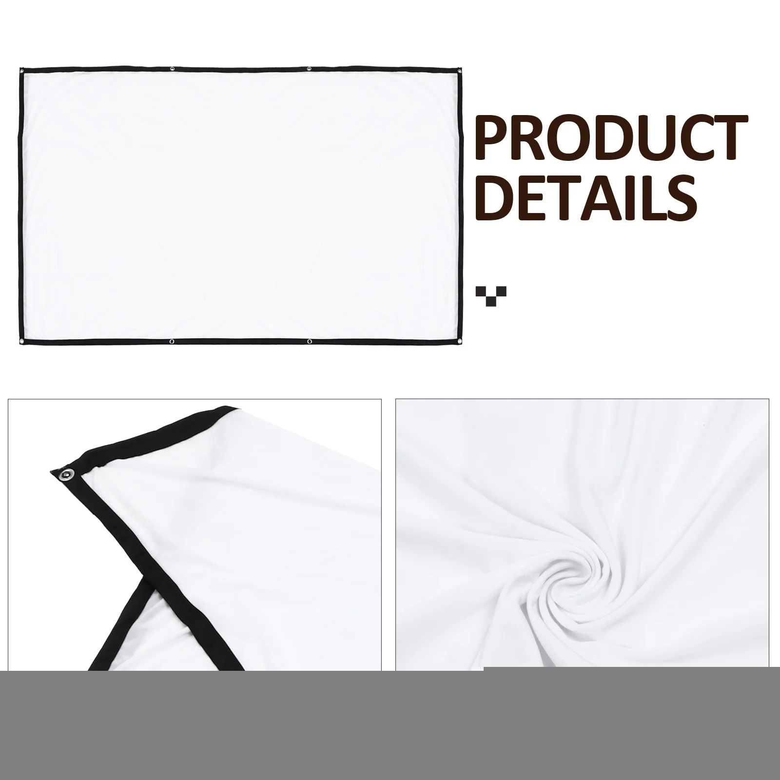 

Portable Projector Screen 100 Inch White Pull Down Stand Tripod Business Education Gaming Classroom Conference