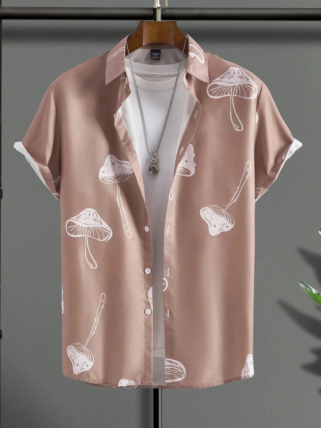 

Men's Hawaiian Loose Palm Tree Floral Print Pattern Casualmen's Shirt Short Sleeved Summer Shirt Fashion Men's Button up Tops