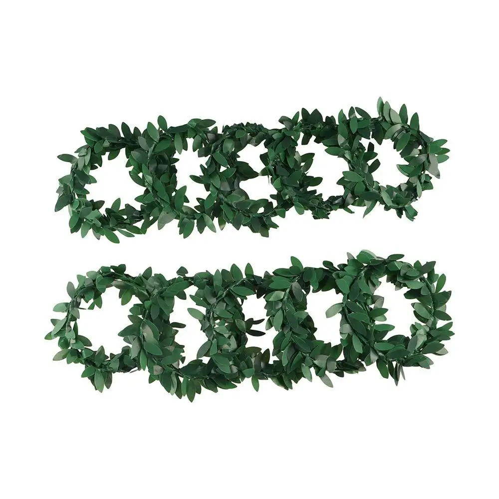 10pcs Plastic Green Rattan Shaped Napkin Ring Simulation Natural Woven Handmade Napkin Ring Festive Table Decoration Christmas