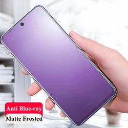 For Poco X3 NFC GT X3 X4 Pro Anti Blue Matte Frosted Tempered Glass Screen Protector For Poco F2 M2 M3 M4 Pro F3 F4 GT C3 C31