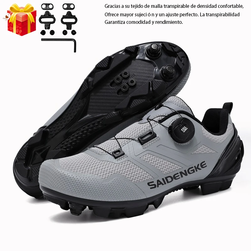 

Men Cycling Shoes Mtb Bike Sneakers 2026 Cleat Non-slip Outdoor Off-road Women Flat Self-Locking Bicycle Training Shoes 36-47#