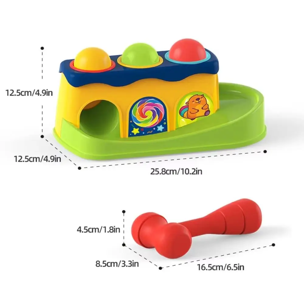 Stacking Balls Interactive Hammer Toy Making Sounds Finger Skill Hammer Knocking Toy Preschool Game Educational Tool