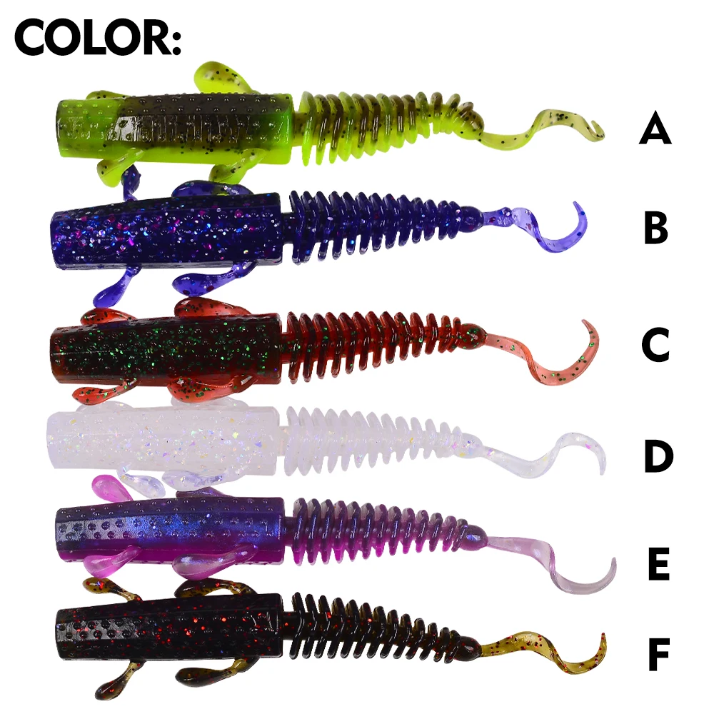 Sunlure Plastic Fish shaped Roll Tail Soft Bait 10/14PCS Needle Tail Design Swinging Bionic SwimBait Tuna Saltwater Fish Lures